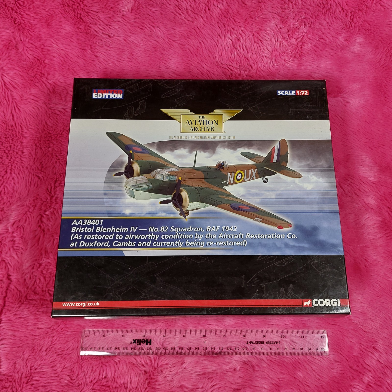 Corgi AA38401 1:72 Bristol Blenheim IV No.82 Sqn RAF 1942 Duxford Resto BNIB  AM
