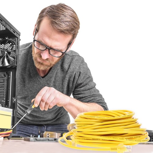 Hochgeschwindigkeitsnetzkabel Computer-Netzwerkkabel Netzwerk-Patchkabel - Photo 8/12