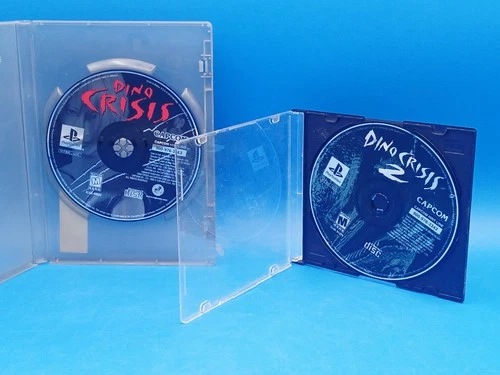 Dino Crisis 1 & 2 - (PlayStation) PS1 - Tested  & Working DISC ONLY
