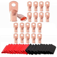 20pcs 2AWG-5/16 Battery Lugs,Copper Wire Lugs,Heavy Duty Battery Cable Ends,T...