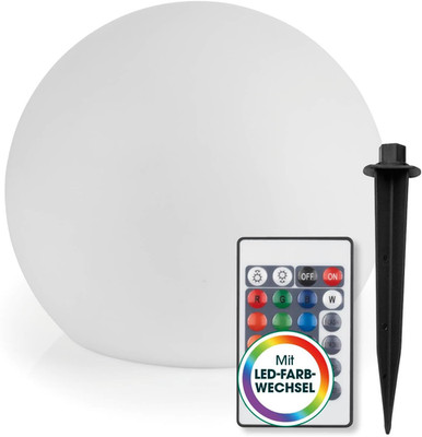 Easymaxx LED Solarleuchte Kugel 40 Cm | Solar Leuchte - Stimmungsvoller Farbwech