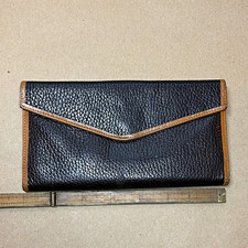Ernst Straus Leather Folding Wallet W Id Window Credit Card Slots Blackbrown