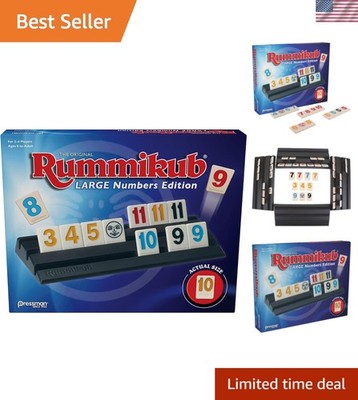 Rummikub Large Numbers Edition - The  Rummy Tile Game Blue, 5''