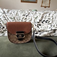 Coach Signature Logo Crescent Crossbody Bag B...