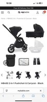 My Babiie MB450 2-in-1 Travel System black  pram/pushchair Brand-New Boxed