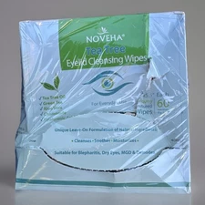 60Pcs Tea Tree Oil Eyelid & Lash Wipes Hyaluronic Acid, Green Tea & Chamo 9/25