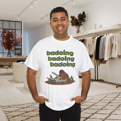 Sasquatch Badoing The Big Lez Show Bigfoot Funny Cult Gift Tee T Shirt