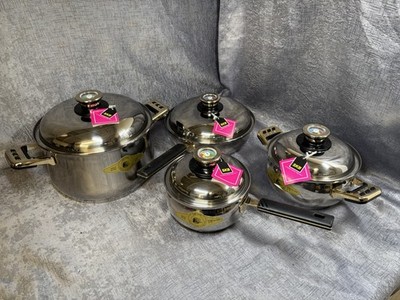 SKB Edelstahl 18/10 Kochtöpfe/Töpfe mit Deckel Germany 4er Set