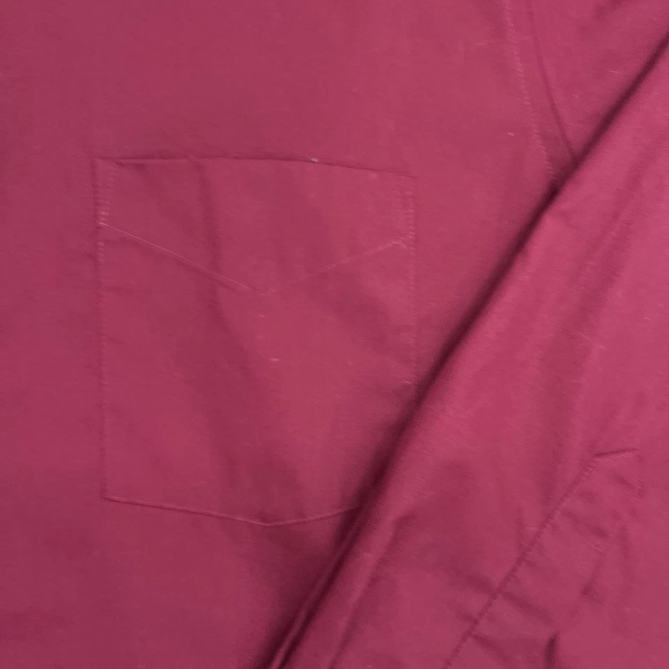 Camisa con botones Van Heusen para hombre XL 17,5 34/35 granate manga larga popelina Foto 3 de 4