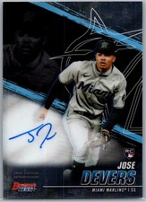 2021 Bowman's Best of 2021 Rookie RC Auto Jose Devers #B21-JD Miami Marlins