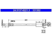 2x Bremsschlauch hinten für BMW 4-er Gran F36 X1 E84 | 609735