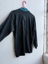 Vintage men  s long sleeve shirt, teal turtleneck 90s