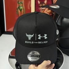 Project Rock x Under Armour Embroidered New Era 9FORTY Trucker Hat Cap