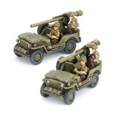 Battlefront FoW WWII USA 15mm Jeep w/105mm Recoilless Rifle Pack New