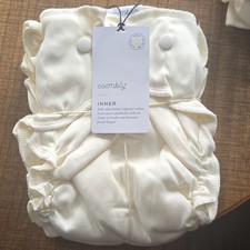Esembly INNER Cloth Diaper Inserts Size 2 Organic Cotton White