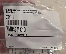 NEW IN PACKAGE SPRECHER SCHUH PUSH BUTTON SWITCH D7M-E3MX10 ( 7M043MX10 )