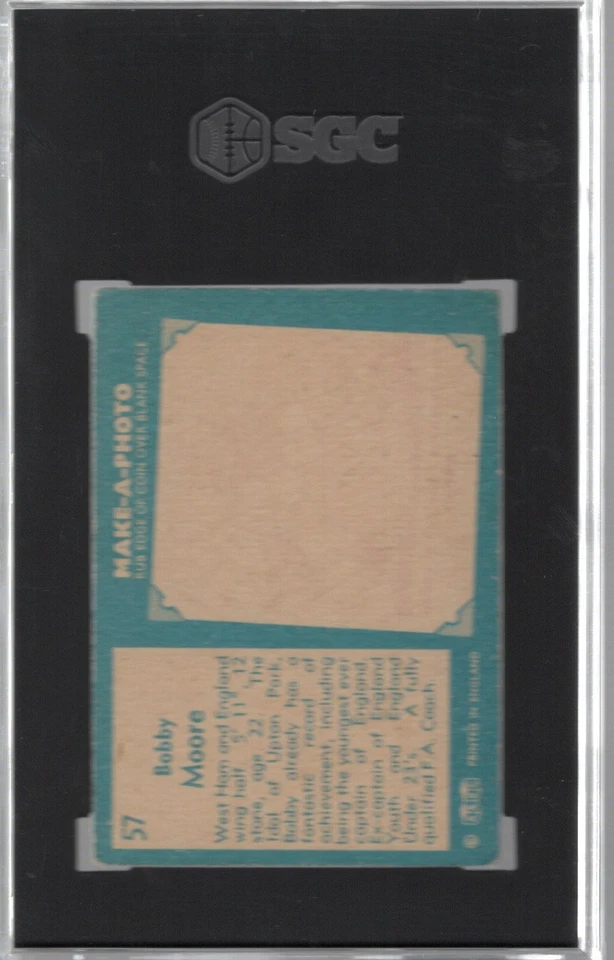 1963-64 A&BC Futbolistas Bobby Moore #57 SGC 3 Foto 2 de 2