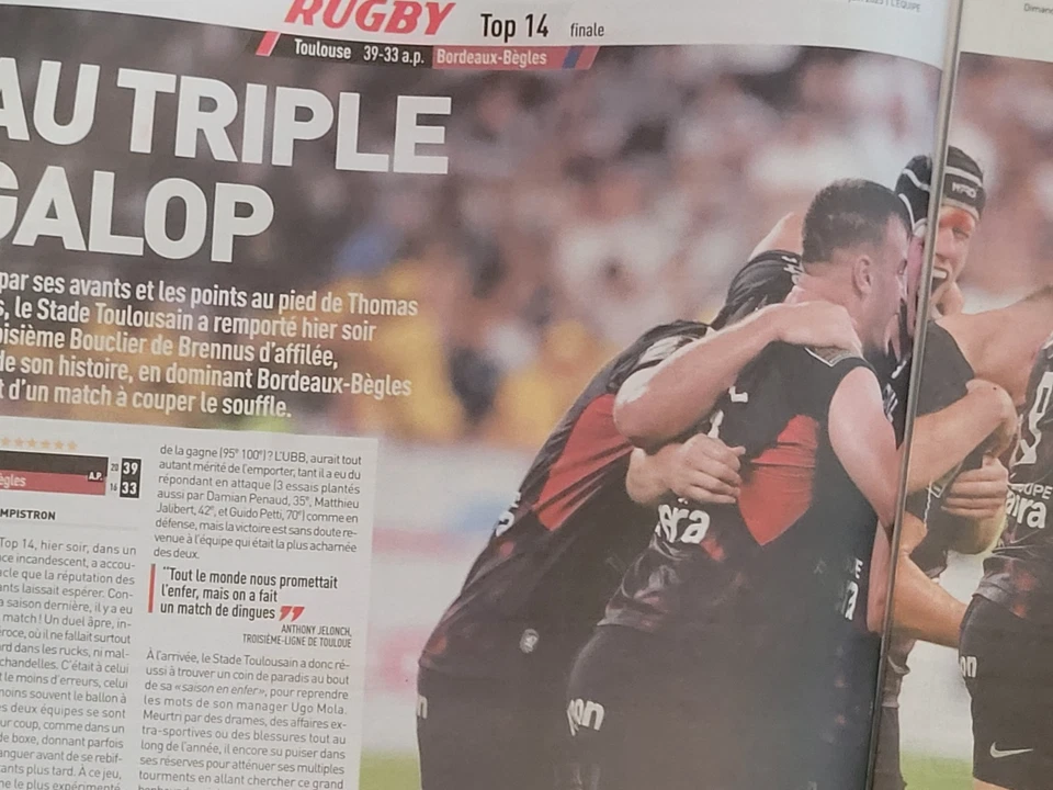 L'ÉQUIPE 29/06/25 - 28 JUIN 2026🏉FINALE➡️LES MAÎTRES💪🏻 LA QUATRIÈME DIMENSION - Photo 3/4