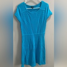 Talbots Blue Scoop Neck Short Sleeve Dress -size LP (petite)