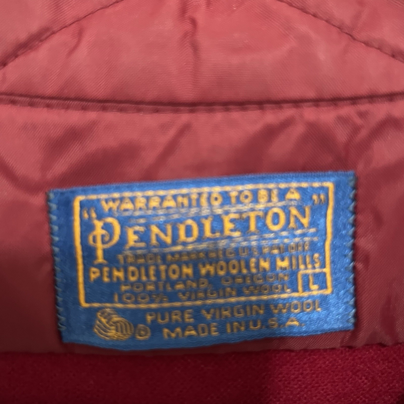 Vtg Pendleton Virgin Wool Button Front Shirt Sz L… - image 5