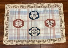 Japanese Table Runner Center Mat or Dresser Scarf Lace Trimmed 23” x 16”