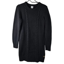 Element Womens Sweater Dress Cable Knit Pullover Medium Gray Cozy-Chic Winter