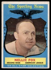 CLEAN VG-EX+/- NELLIE FOX HOF 1959 TOPPS #556 VINTAGE SPORTING NEWS *TPHLC-2925