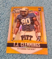 2015 Panini Prizm Draft Picks TJ Clemmings Pittsburgh Panthers Gold 3/10 #238