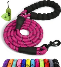 Taglory Rope Dog Leash 6 FT with Comfortable Padded Handle Highly Reflective ...