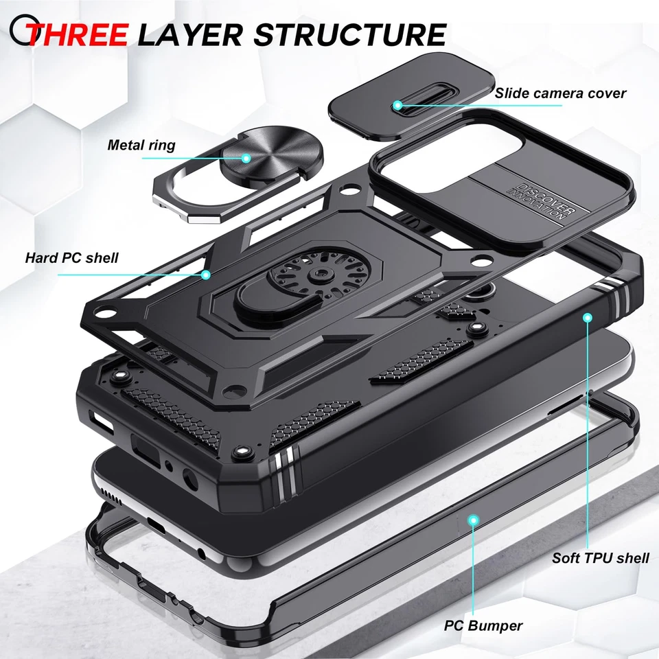 Cover per Samsung A25 5G con Vetro Temperato [2 Pack] Custodia Samsung Galaxy A - Immagine 3 di 4