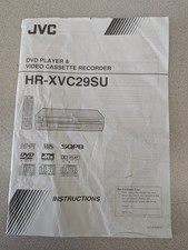 JVC HR-XVC29 Combo DVD VCR Instruction FACTORY Manual and Registration Card