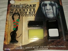 Halloween Native American Warrior Latex Beads Costume Makeup Kit Theater Stage