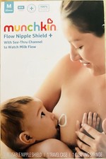Munchkin Flow Nipple Shield w/ See Thru Channel to Watch Milk Flow Medium 20mm