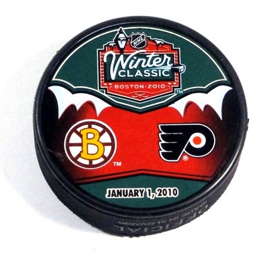 2010 Winter Classic Boston Bruins vs Flyers Official NHL Hockey Puck