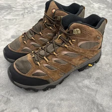 Merrell Moab 3 Mid Mens 14 Wide 14W Waterproof Hiking Boot Brown Leather