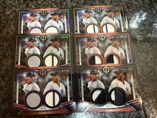 6) 2020 Topps Tribute CC SABATHIA PETTITTE Dual Patch Relic Rainbow #1/1 #/10