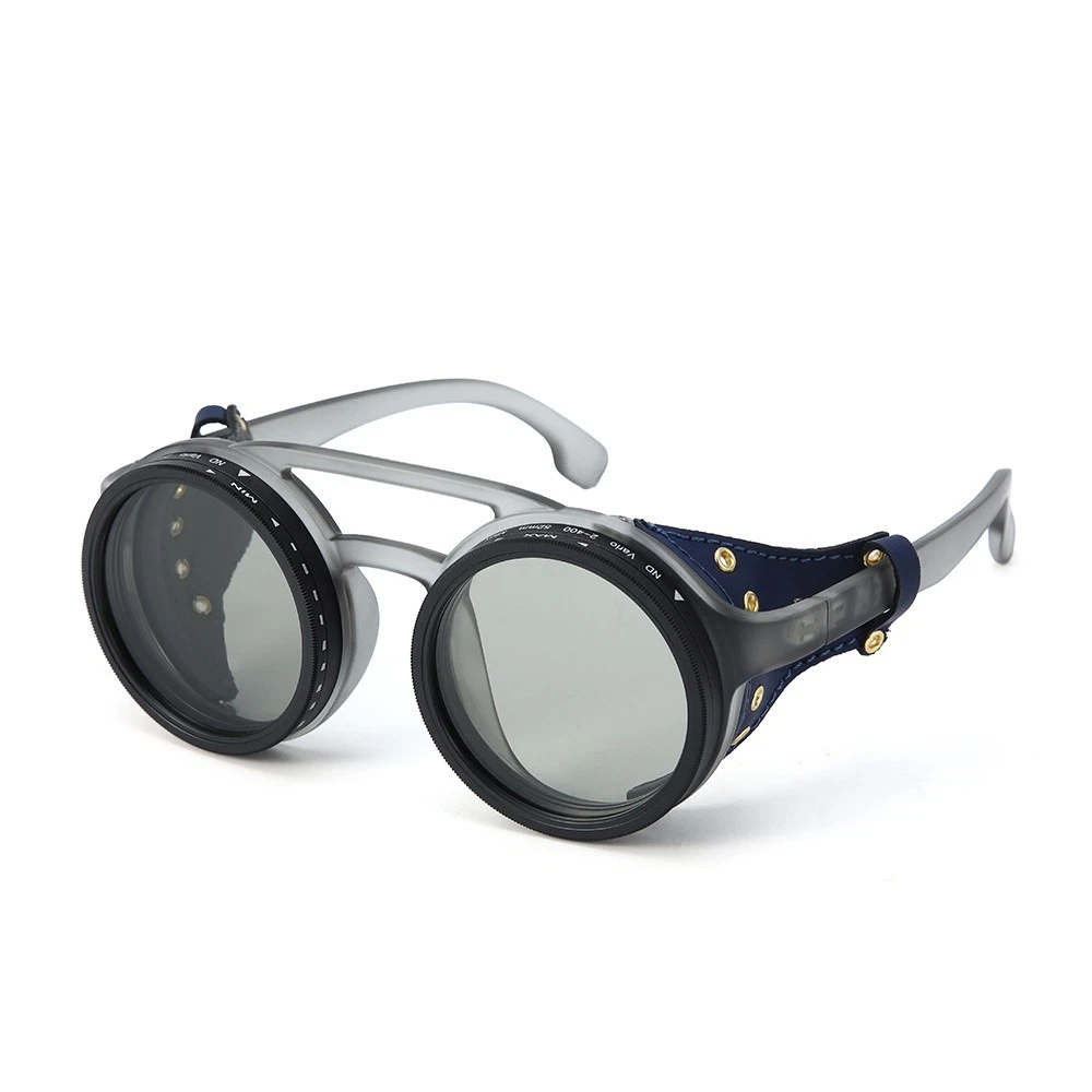 Lunettes De Soleil Ajustables Homme – GDS, Monture Ronde Leopard, UV400
