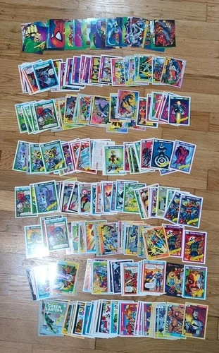 Vintage Marvel DC Comic Trading Card Lot 1991 1992 1993 Spiderman Stan Lee Hulk