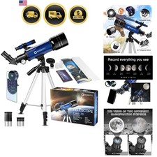 Telescope for Kids Adults, 70mm Aperture 360mm Refractor 15X-150X Telescope...