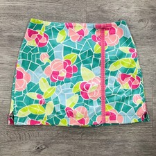 Vintage Lilly Pulitzer Skirt Toddler Girls Sz 12 White Tag Floral Flowers Skort
