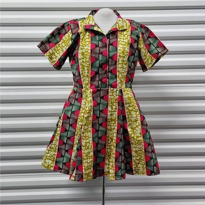The Oula Company Womens Shirt Dress Small Ankara African Print Bold Artsy  Flare | eBay