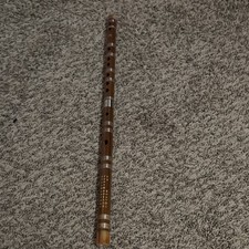 Brown Bamboo Concert Flute with Finger Holes