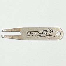 Vintage Primm Valley Golf Club Metal Divot Repair Tool Retro Souvenir Accessory