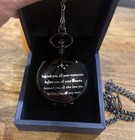 Pocket Watch with Removable Chain Gun Metal Gray Black New In Box — photo 2
