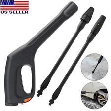 High-Pressure Washer Gun Kit w/ Nozzle Wand, Locking Hose Design Safety Trigger