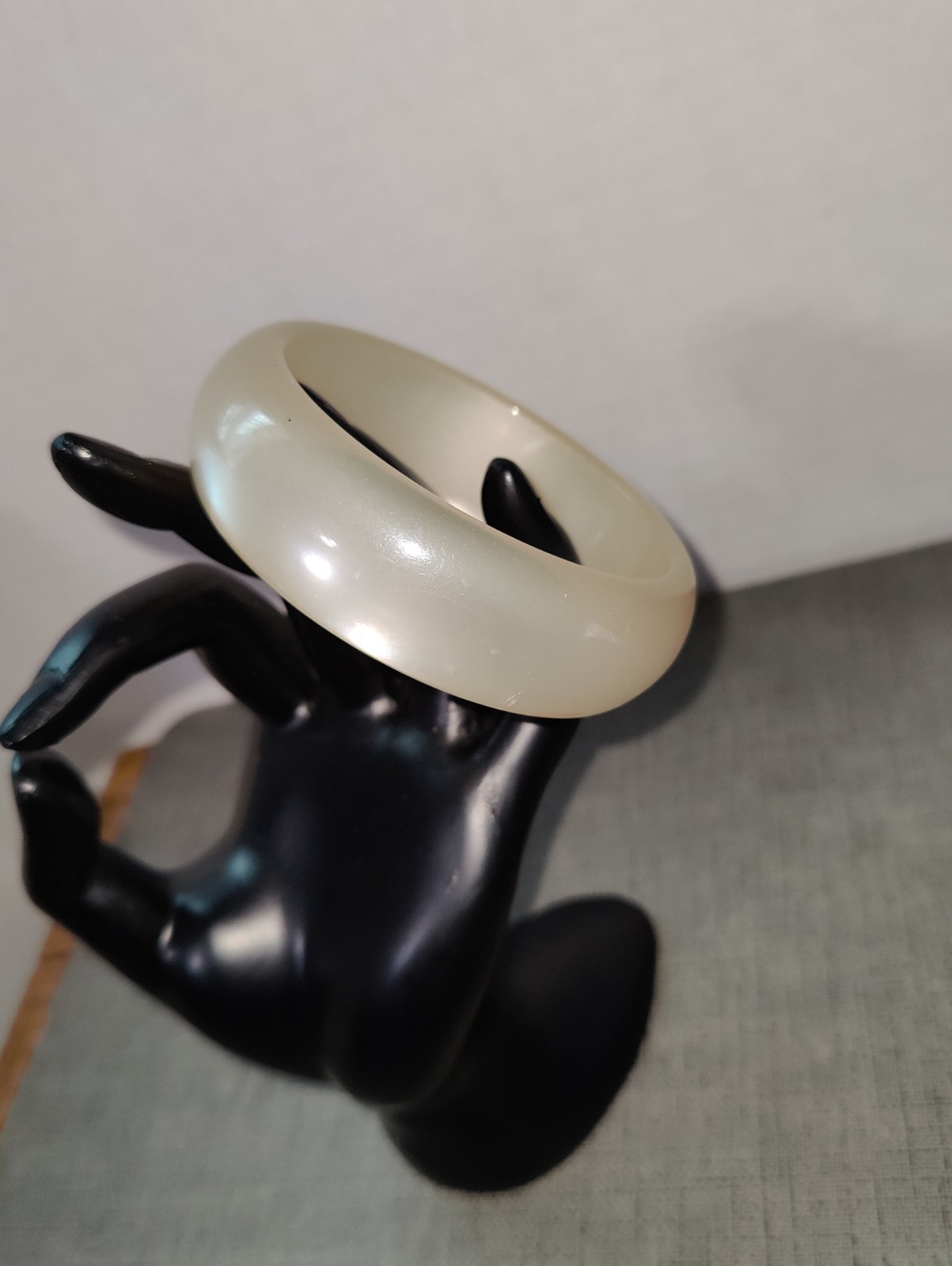 3 Plastic Bangle Bracelets Black, Marble Pattern … - image 6