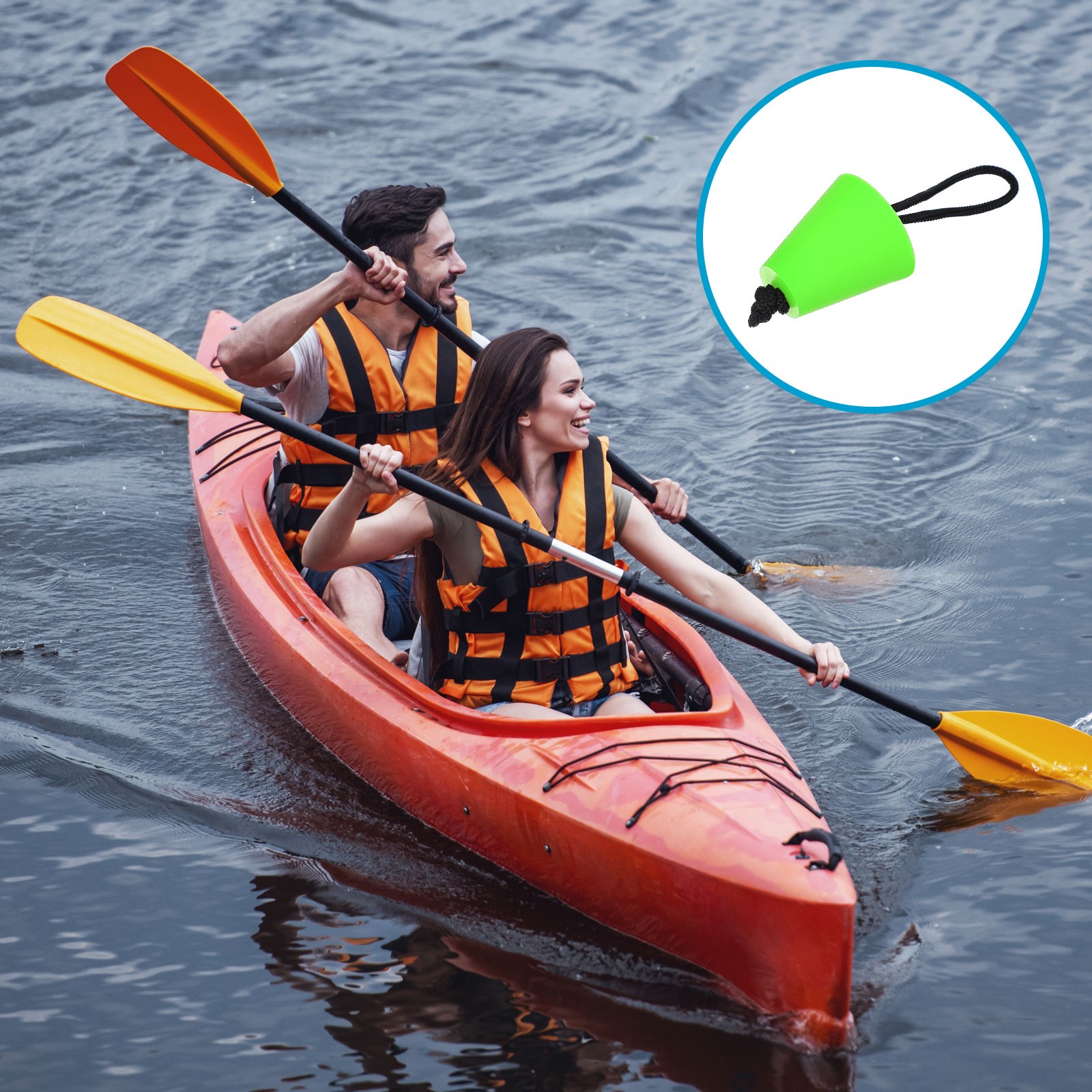 8Pcs Universal Kayak Scupper Plug Kit 3/4" to 1.5" Scupper Holes Green