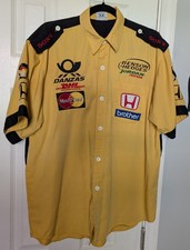Vintage 2001 Jordan F1 Team Race Shirt Yellow Black Honda Benson & Hedges L/XL
