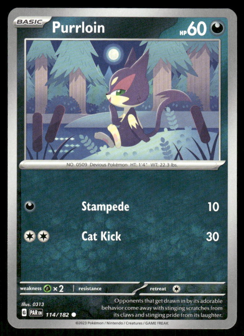 Purrloin Paradox Rift [114/182] Common NM Pokemon
