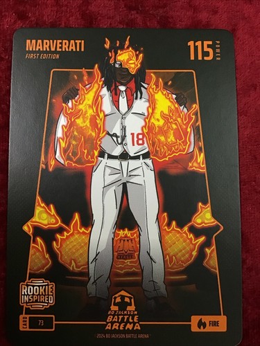 BO JACKSON BATTLE ARENA ~ FIRE #73 MARVERATI (MARVIN HARRISON JR.) ROOKIE INSPIR